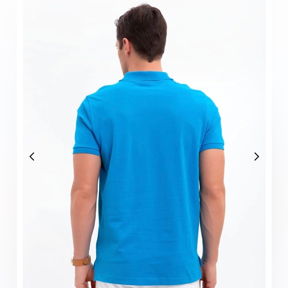 NWT Len’s Size Large U.S.POLO ASSN Short-sleeve Polo Shirt Logo Embroidered Blue - Picture 4 of 14